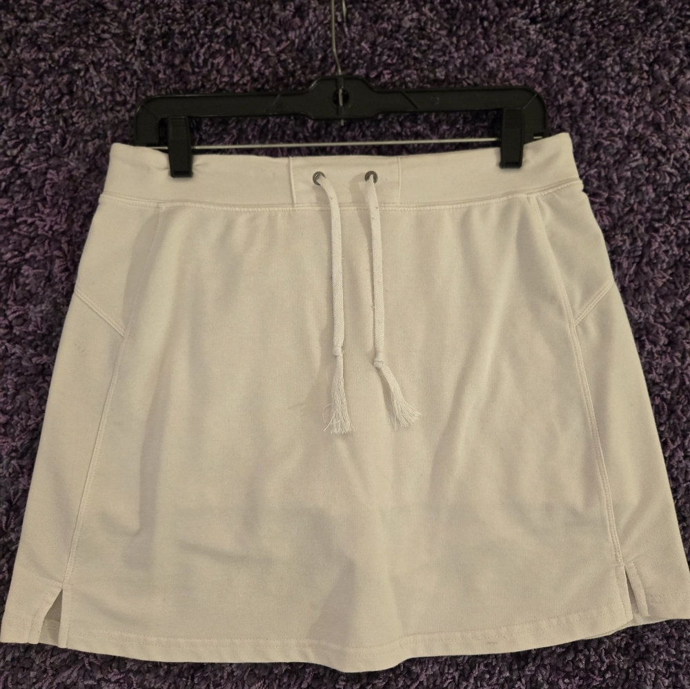 GreenTea Women's White Drawstring Skort